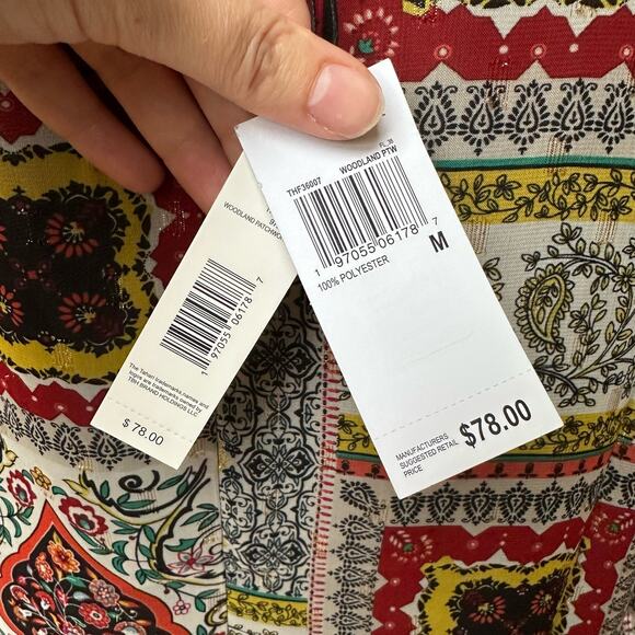 Tahari Women's Top - Size M - Woodland Patchwork Print - Picture 6 of 7